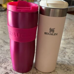 Starbucks Pink and Magenta Travel Tumbler